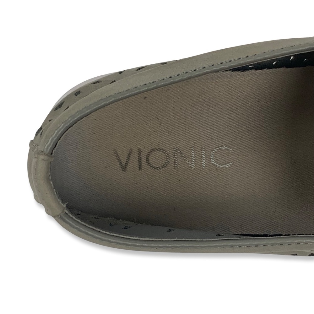 Vionic Gray Suede Splendid Midi Perf Orthotic Sli… - image 7